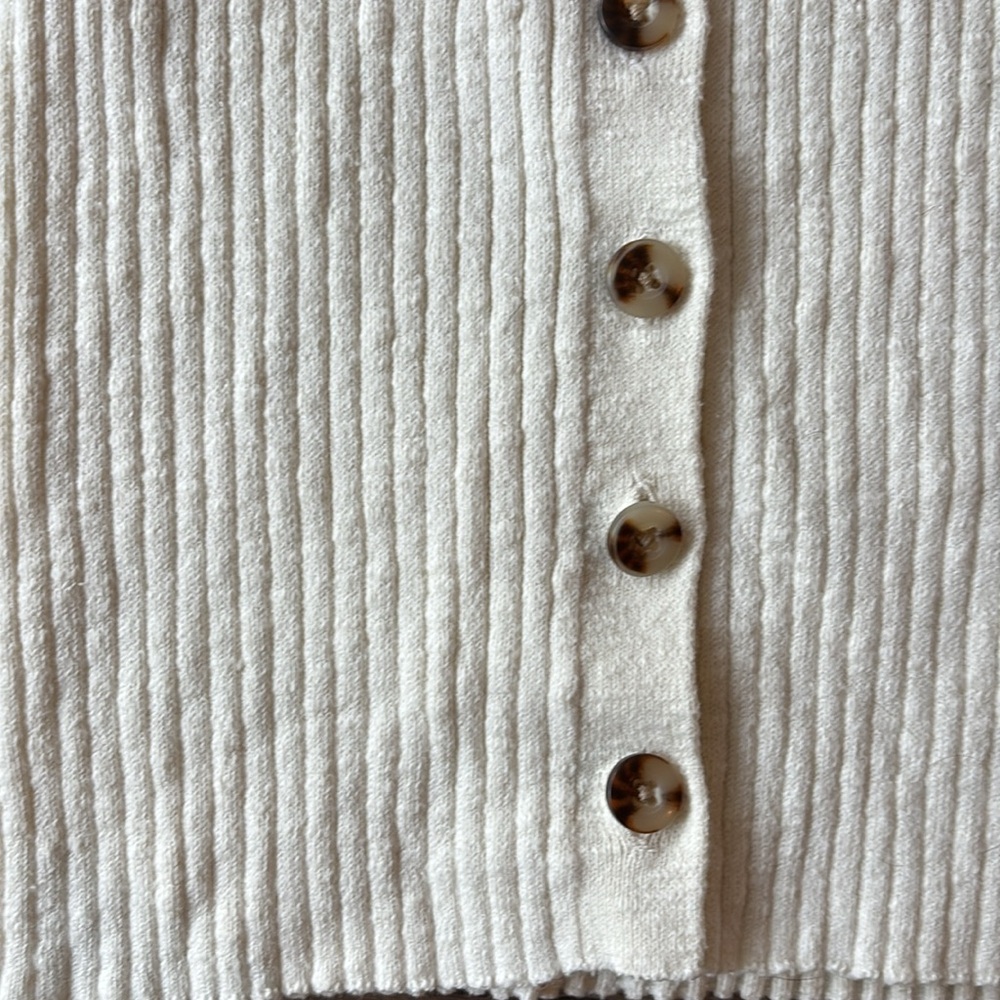 Madewell Barbrook Button Up Short Sleeve Sweater - Picture 3 of 3